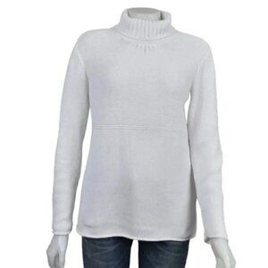 J Jill Turtleneck Knit  Sweater White Long Sleeve Size Medium